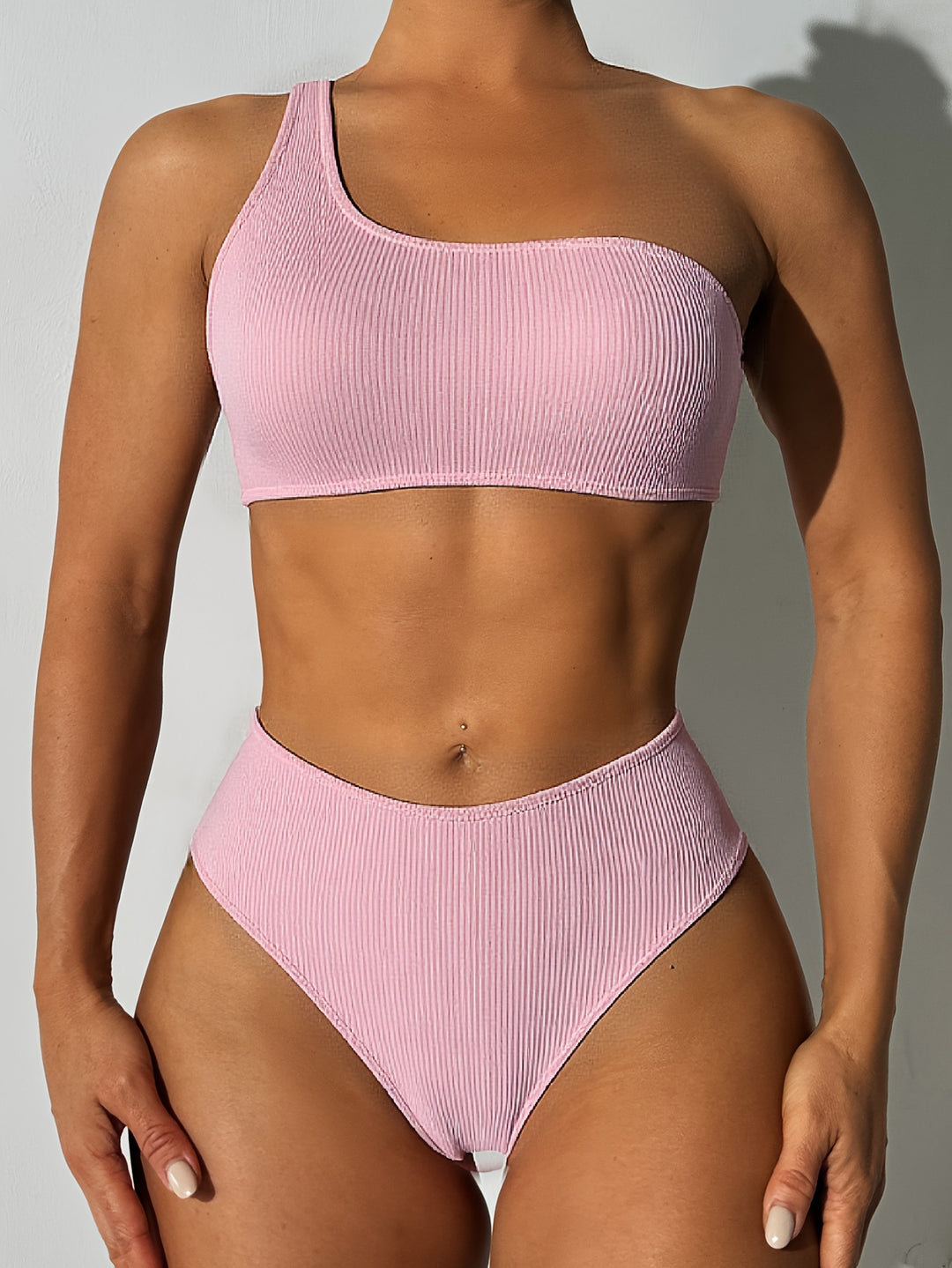 Dame Højtaljede Bikinisæt med asymmetrisk top Stilla