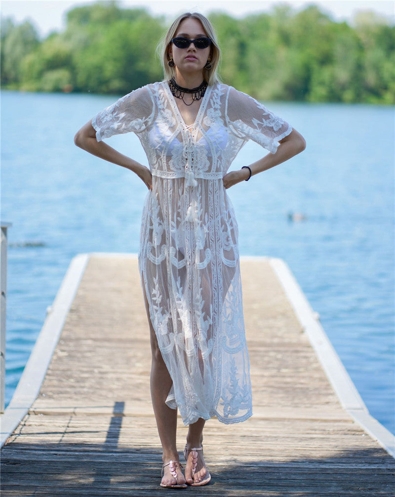Dame spidse kimono med gennemsigtig elegance Stilla