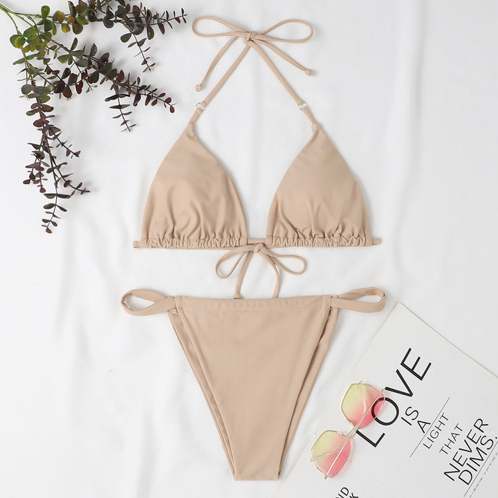 Dame Minimalistisk Trekant-Bikini-Sæt Stilla