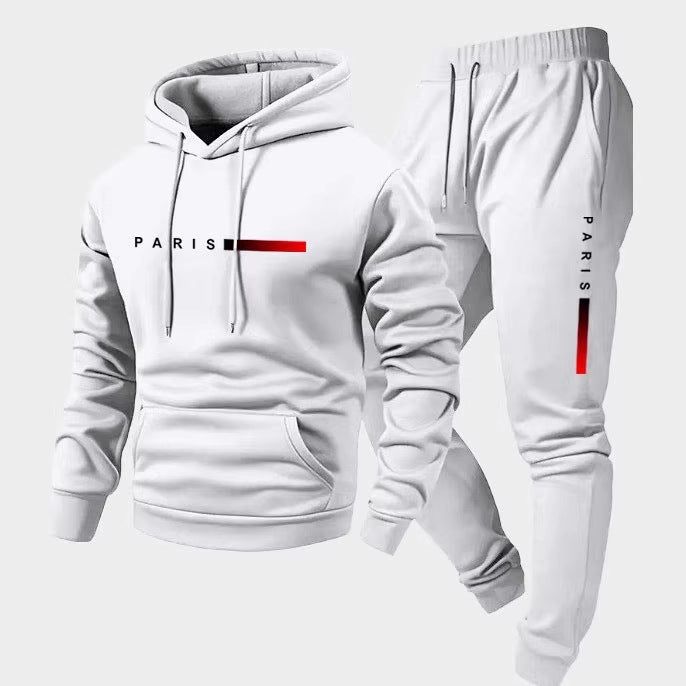 Kvinders hoodie og joggingbukser sæt med moderne Paris design Skovae