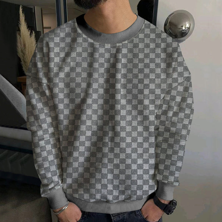 Herre afslappet sweatshirt med struktureret design og klassiske ribkanter Stilla
