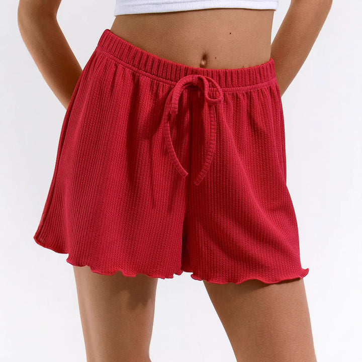 Dame Relaxed Fit Rynkebund Shorts Stilla