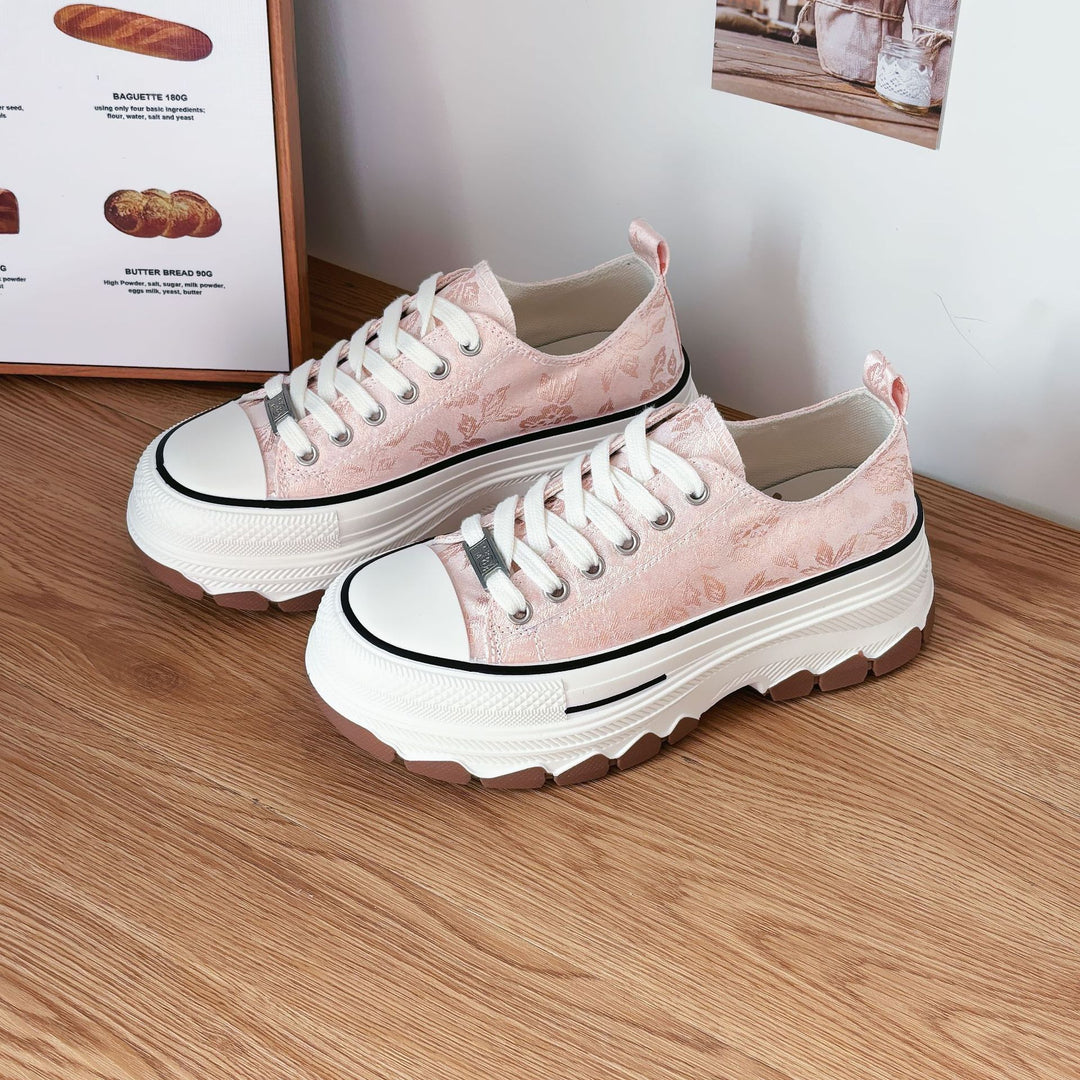 Dame Sneakers med blomstret design og dæmpende plateau sål Stilla