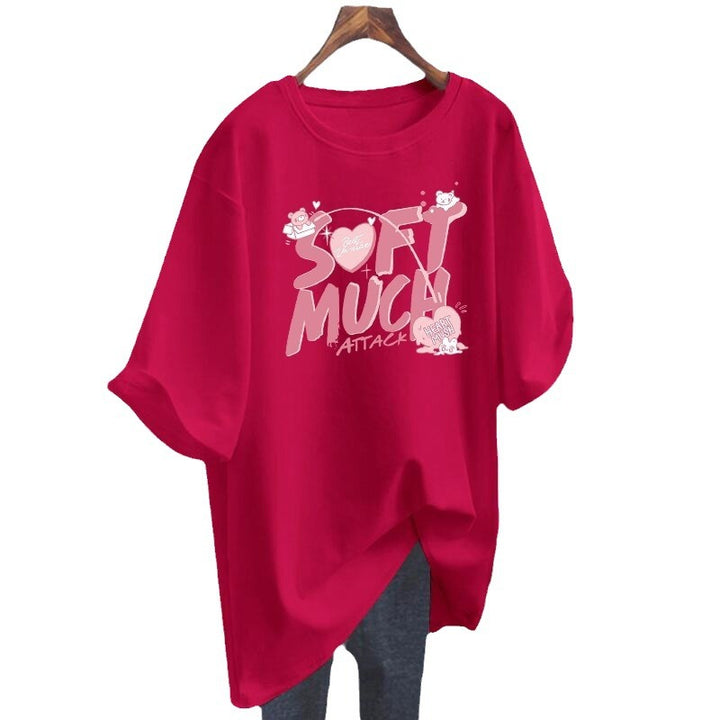 Dame T-shirt med løs pasform og legende motiv Stilla
