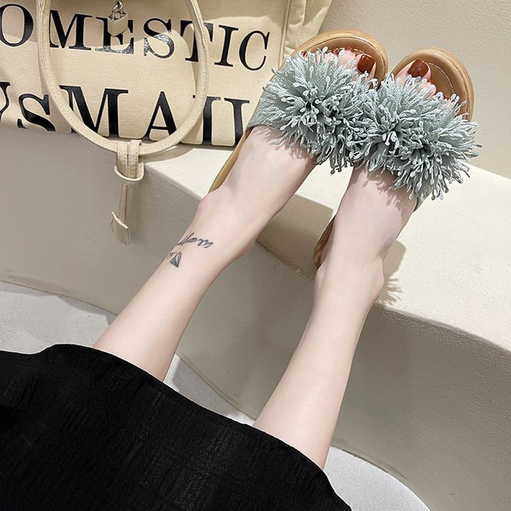 Dame Slide-sandaler med elegant blomsterdekoration og skridsikker sål Stilla