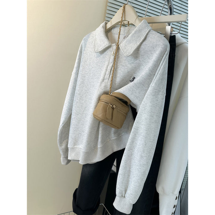 Femme Stiletisk Langærmet Polo Sweatshirt Stilla