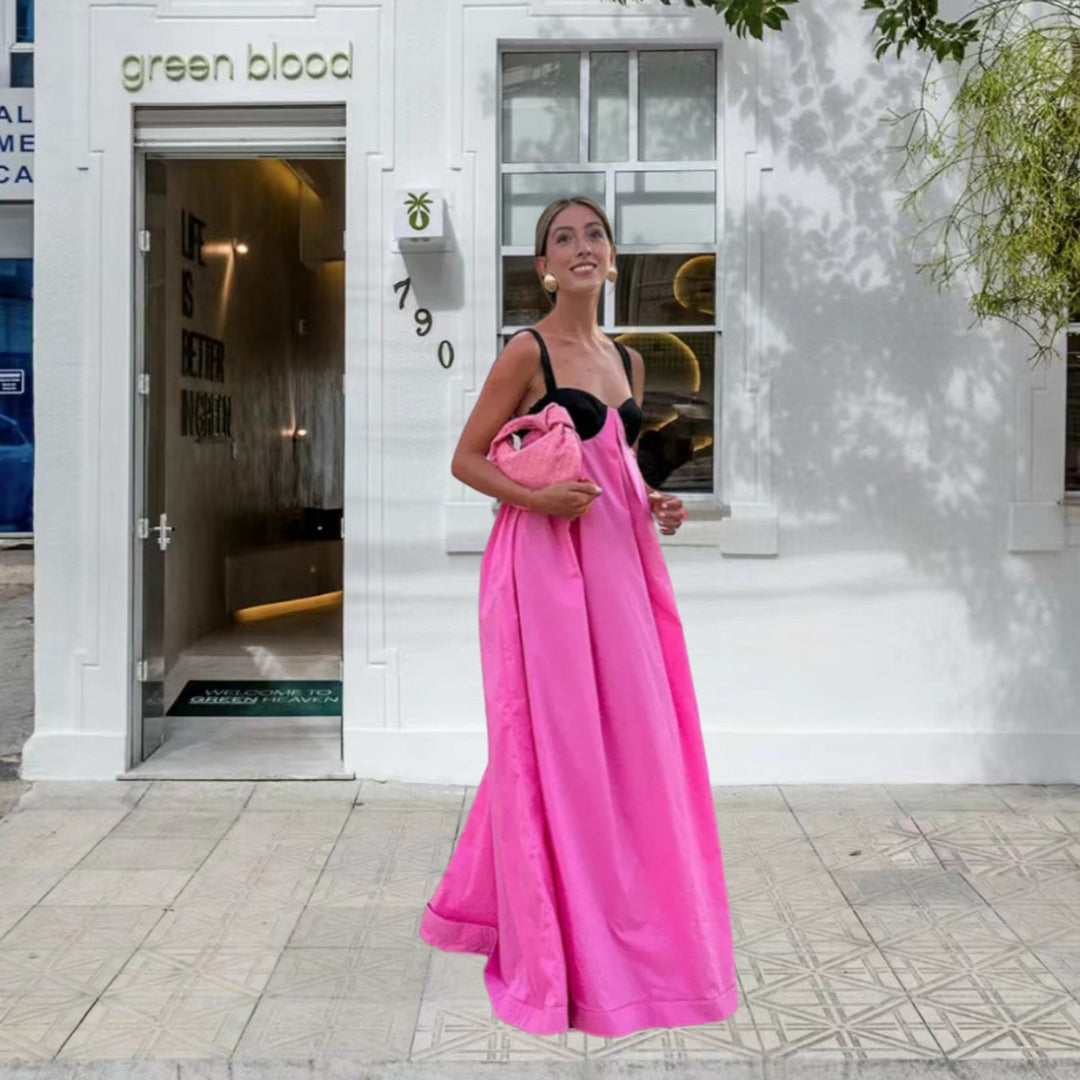 Dame Maxikjole med forførende bustier-overdel og afslappet snit Stilla