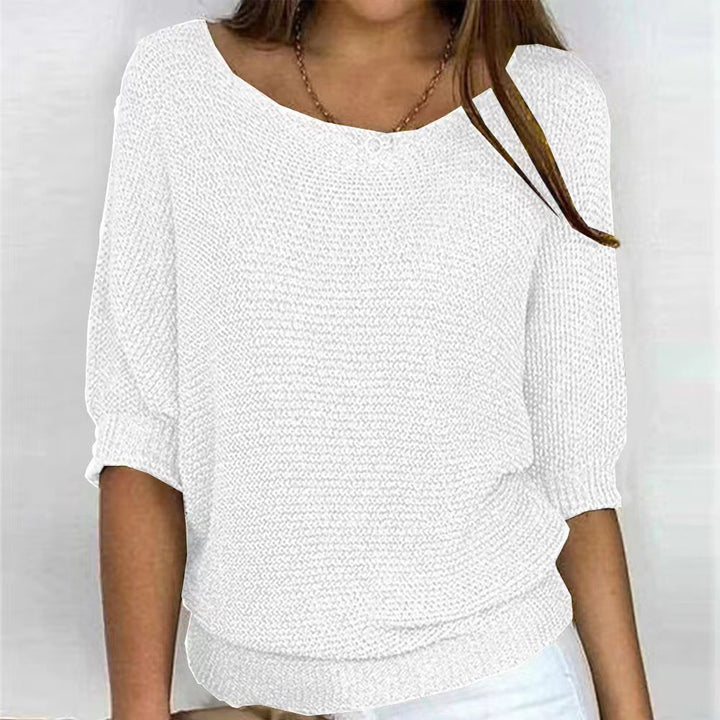 Femme Oversized Strikpullover med flagermusærmer Stilla