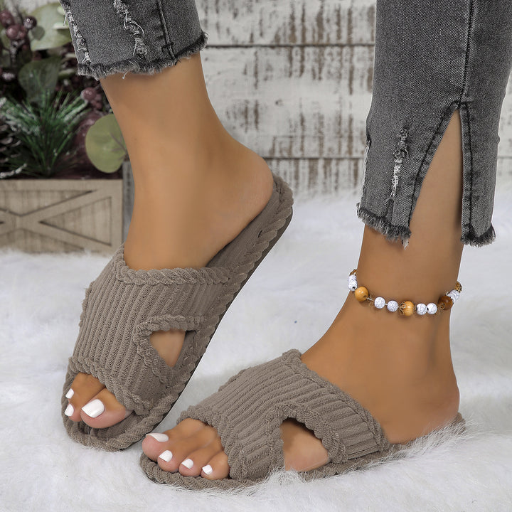 Dame Fuzzy Sko med trendy Rib-Design og komfortabel sål Stilla