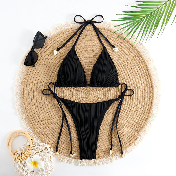 Dame Bikini-sæt med raffineret flæse-design og justerbar pasform Stilla