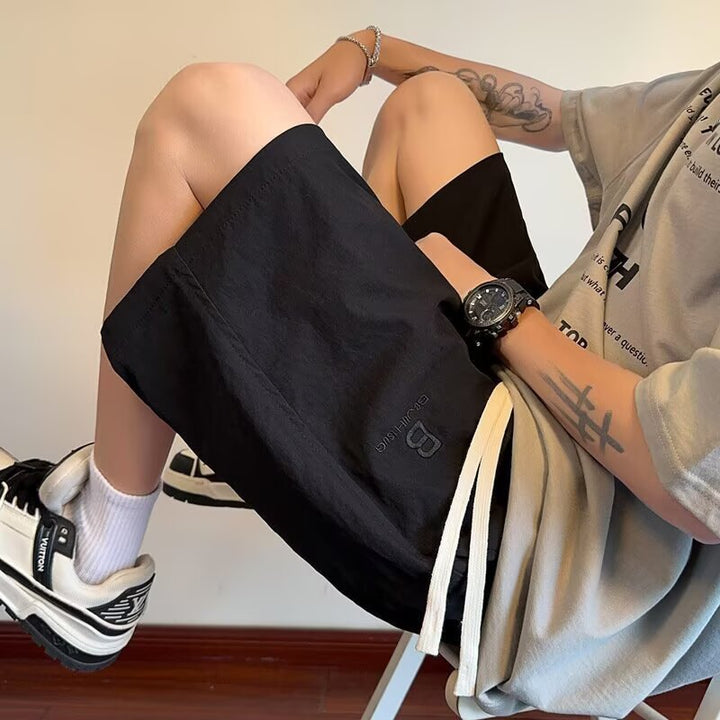 Herrer Behagelige Linned-Shorts med justerbar snor og sidelommer Stilla
