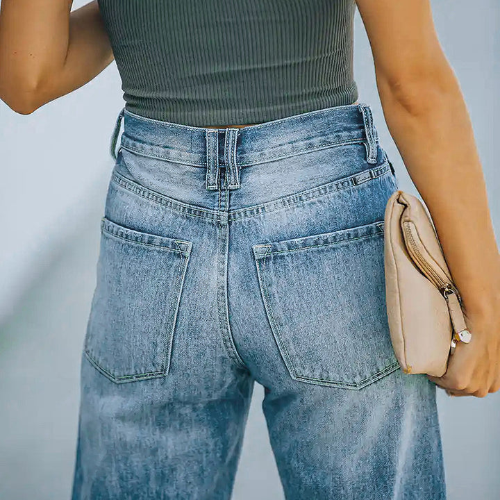 Dame Højhalsede Jeans Stilla
