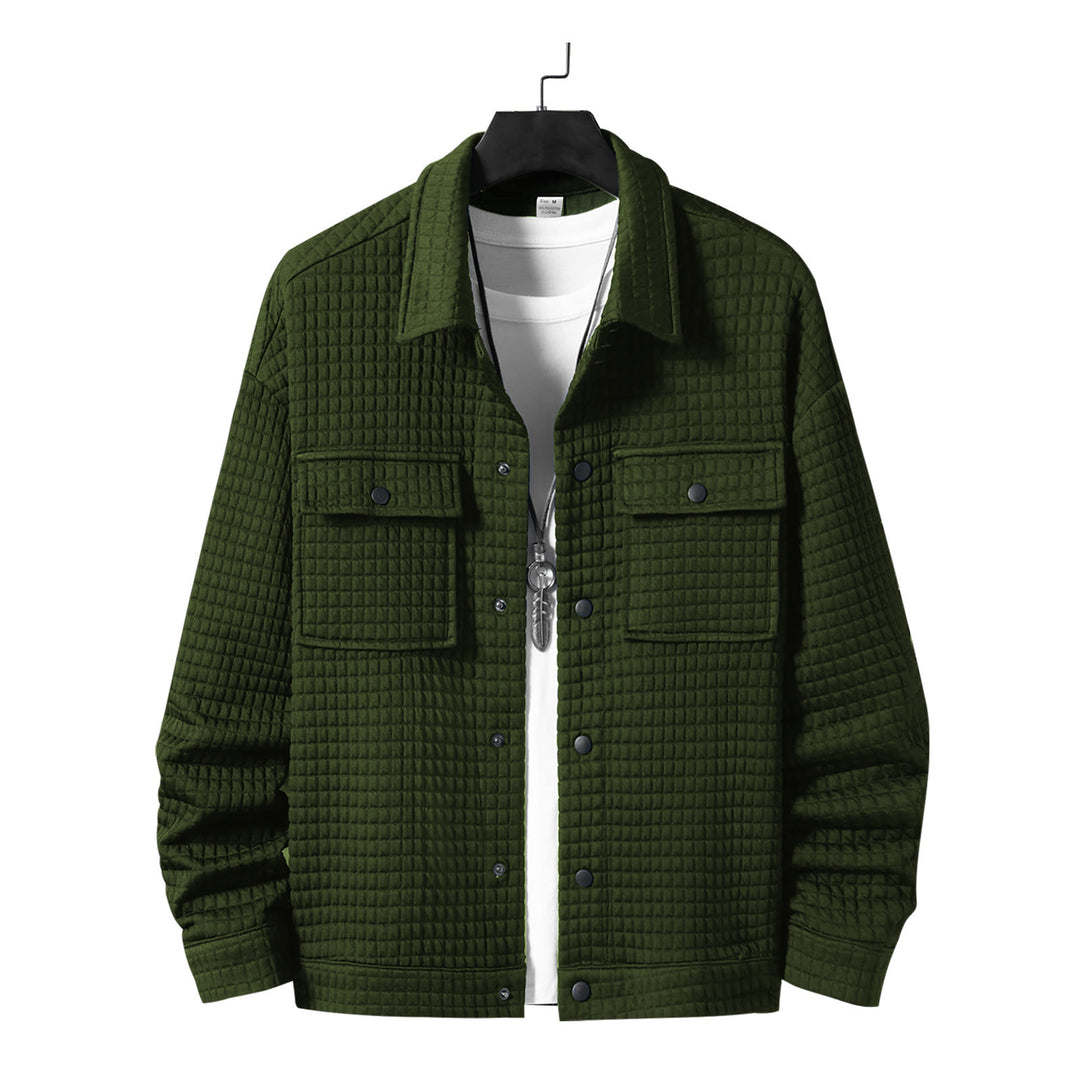 Herrer afslappet Overshirt-jakke med struktureret design og praktiske brystlommer Stilla