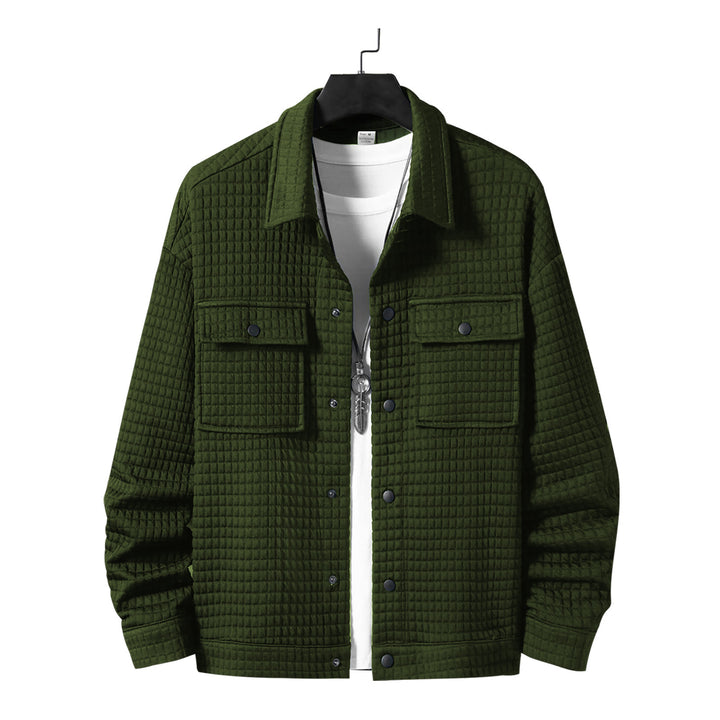 Herrer afslappet Overshirt-jakke med struktureret design og praktiske brystlommer Stilla
