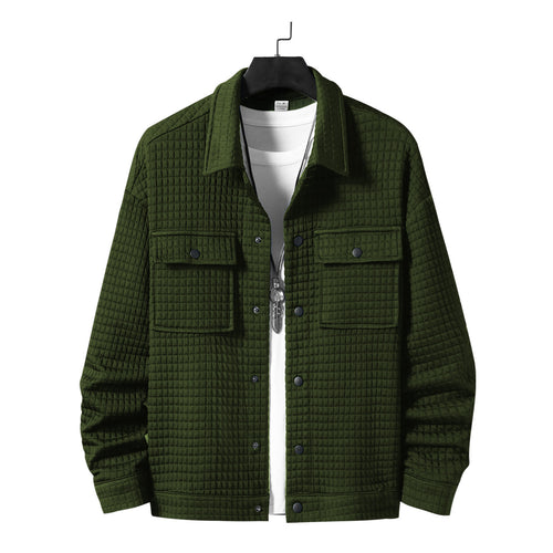 Herrer afslappet Overshirt-jakke med struktureret design og praktiske brystlommer Stilla