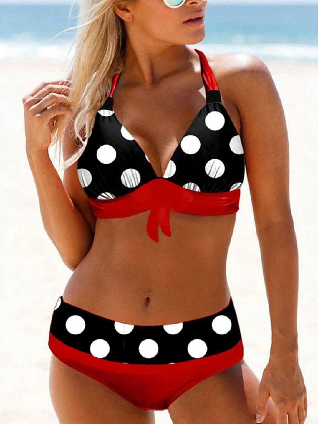 Dame Bikinisæt med justerbar triangle-top og højt skåret bikini-bund Stilla