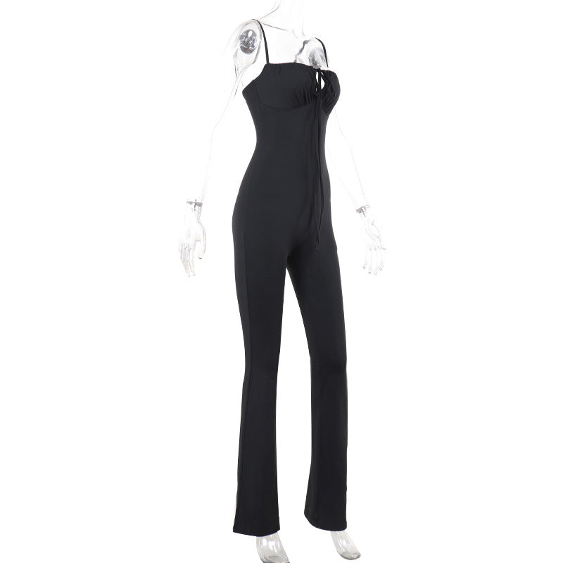 Dame Figurtilpasset Jumpsuit med raffineret snøring Skovae