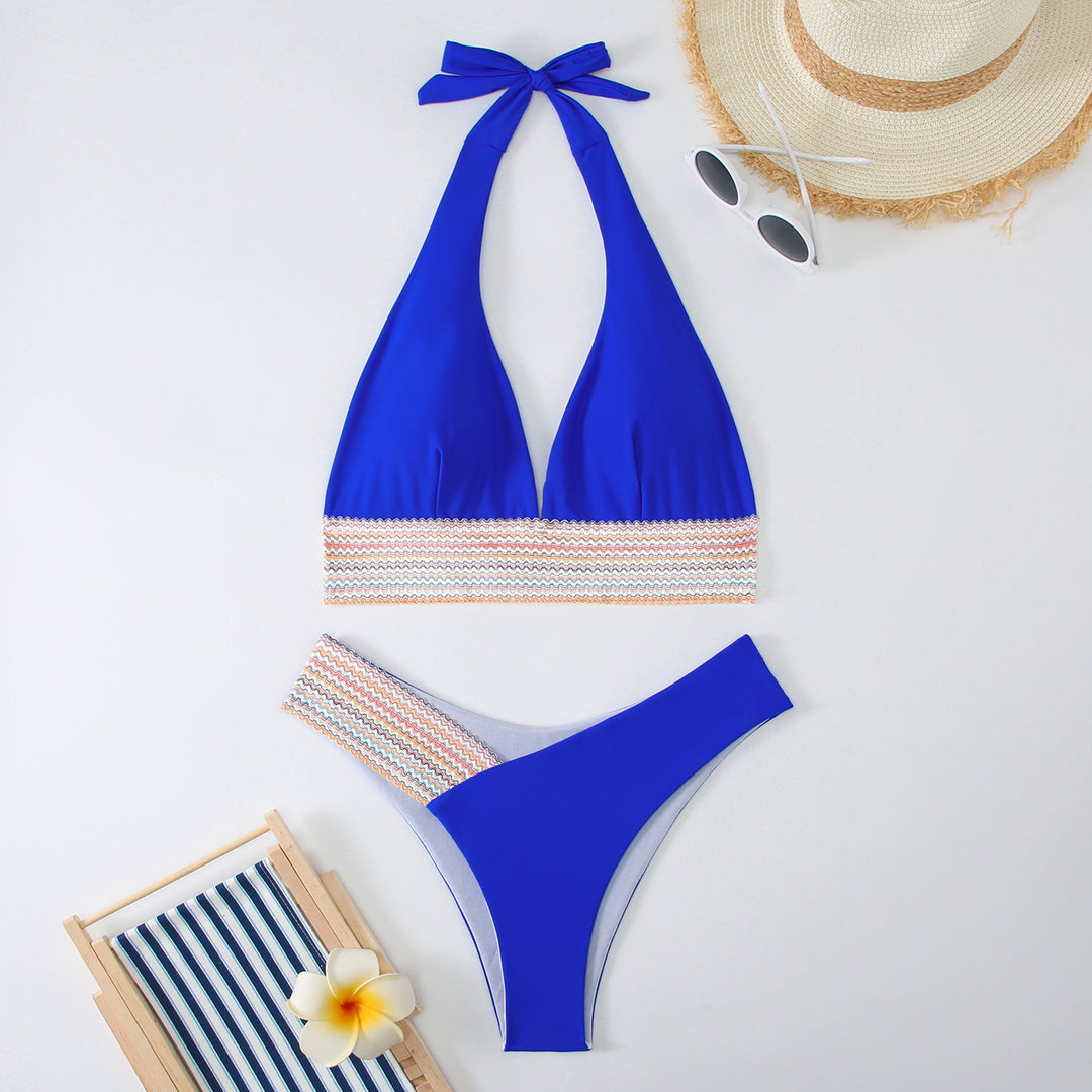 Dame bikini-sæt med flettet detalje og klassisk snit Stilla