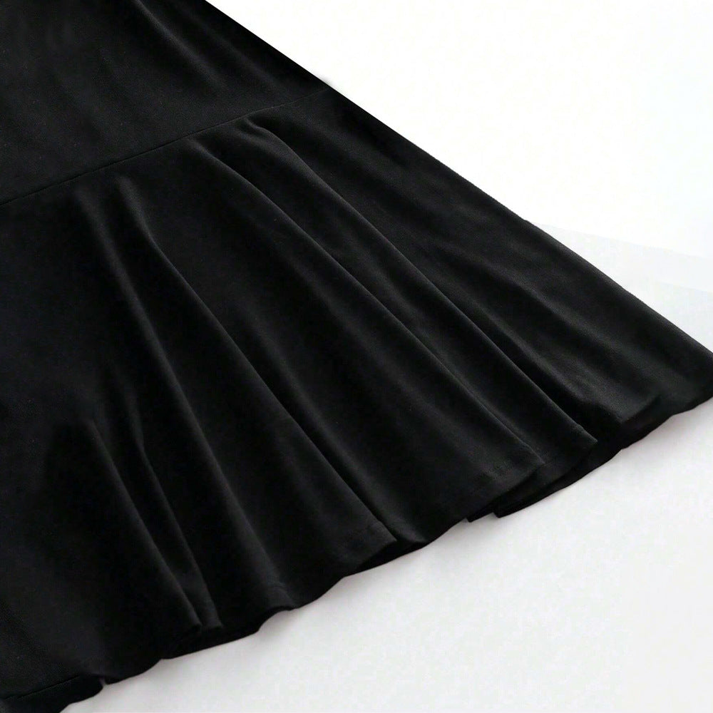 Kvinder Off-Shoulder Mini Kjole med Elegant Indpakningsdetalje Stilla