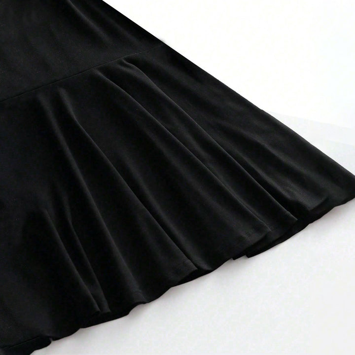 Kvinder Off-Shoulder Mini Kjole med Elegant Indpakningsdetalje Stilla