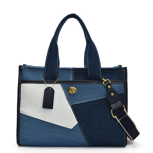 Femme Fashion-Forward Denim Indkøbstaske Stilla