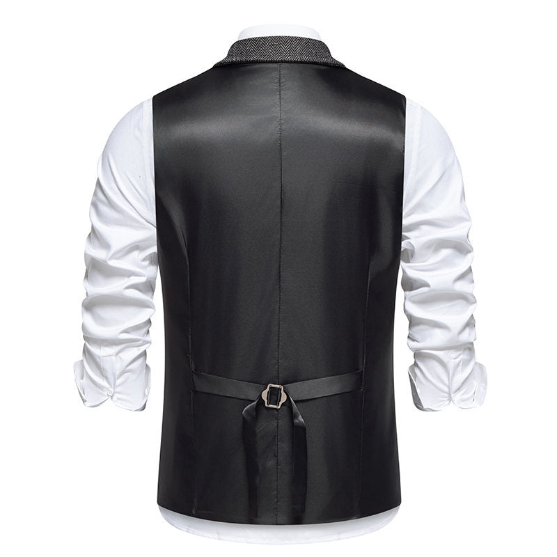 Herrer Elegant Fiskeben Struktureret Vest Stilla