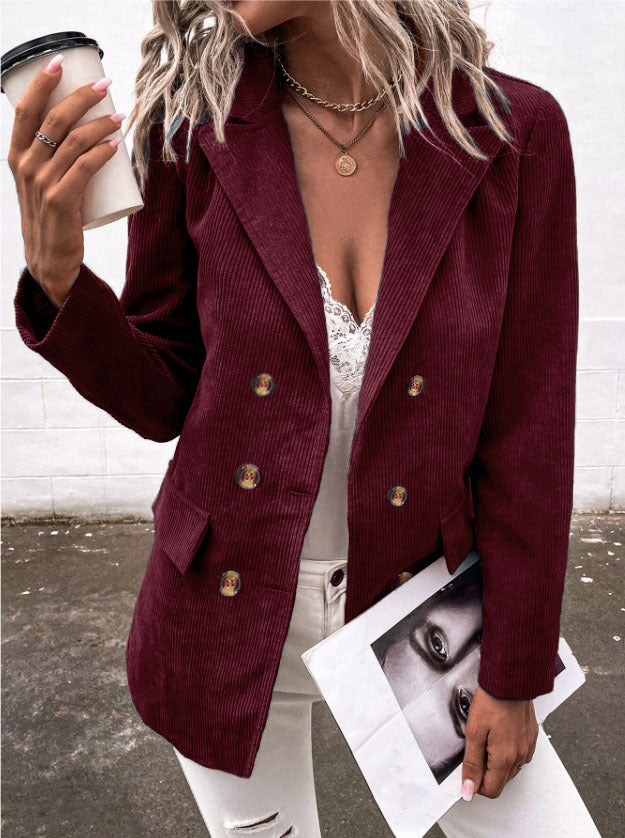 Stilla | Reverskrave Dobbeltknappet Langærmet Blazer