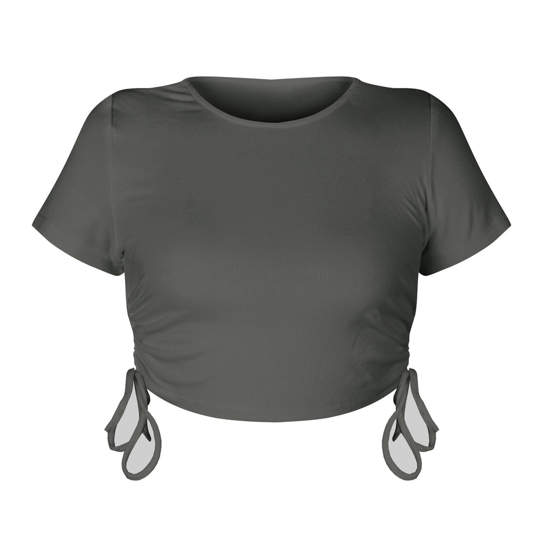 Dame Crop-Top med sidelæns rynkeeffekt og moderne design Stilla