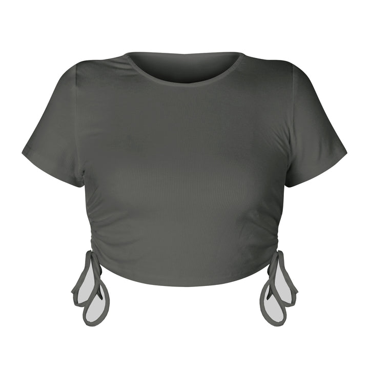 Dame Crop-Top med sidelæns rynkeeffekt og moderne design Stilla