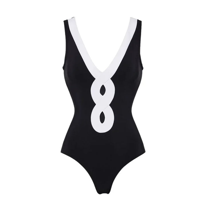 Damer elegant V-udskæring bikini med stilfuld omslagsskørt Skovae
