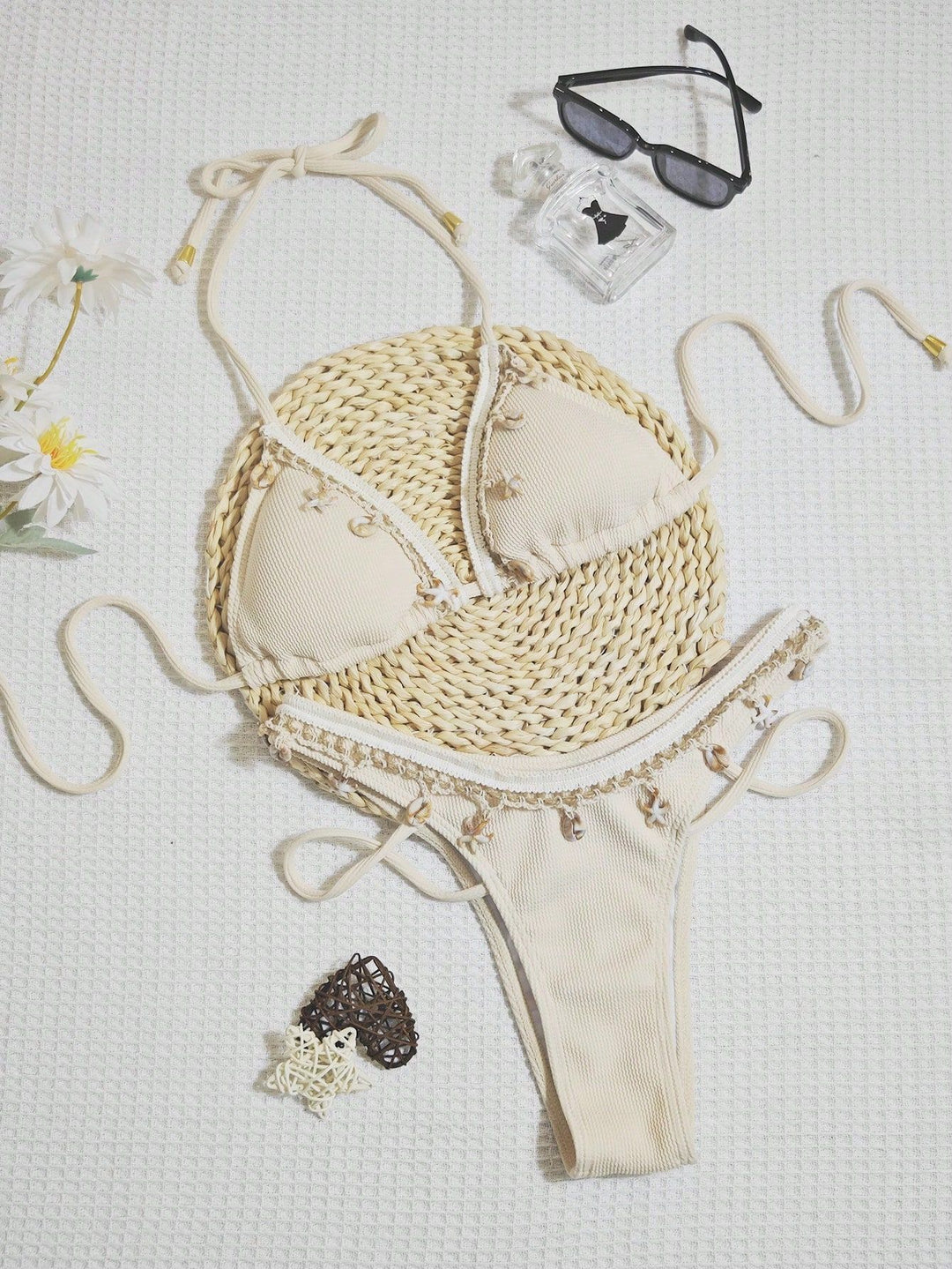 Dame Trekant Flettet Bikini Sæt Stilla