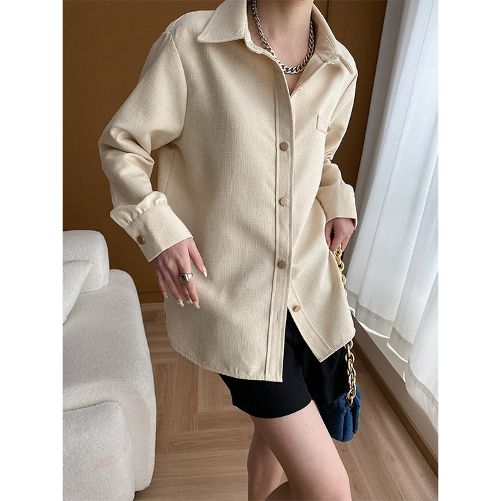 Kvindernes Oversized Blouson Jakke med Knapdetalje Stilla