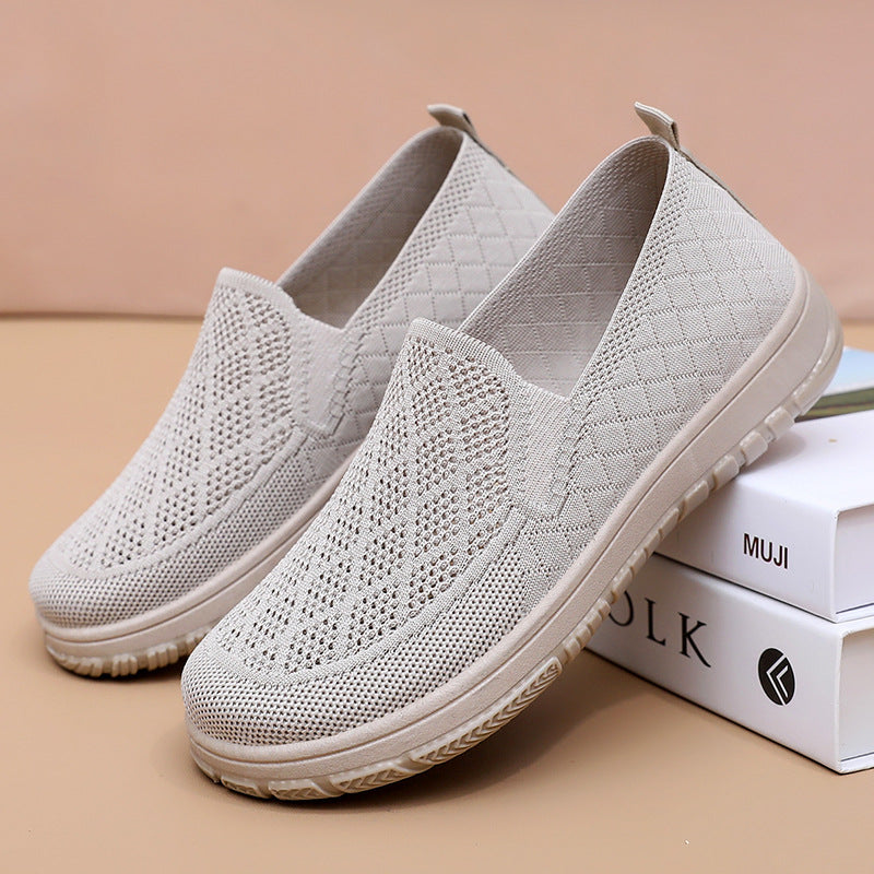 Femme Slip-On Strik Gå-Sneakers Stilla