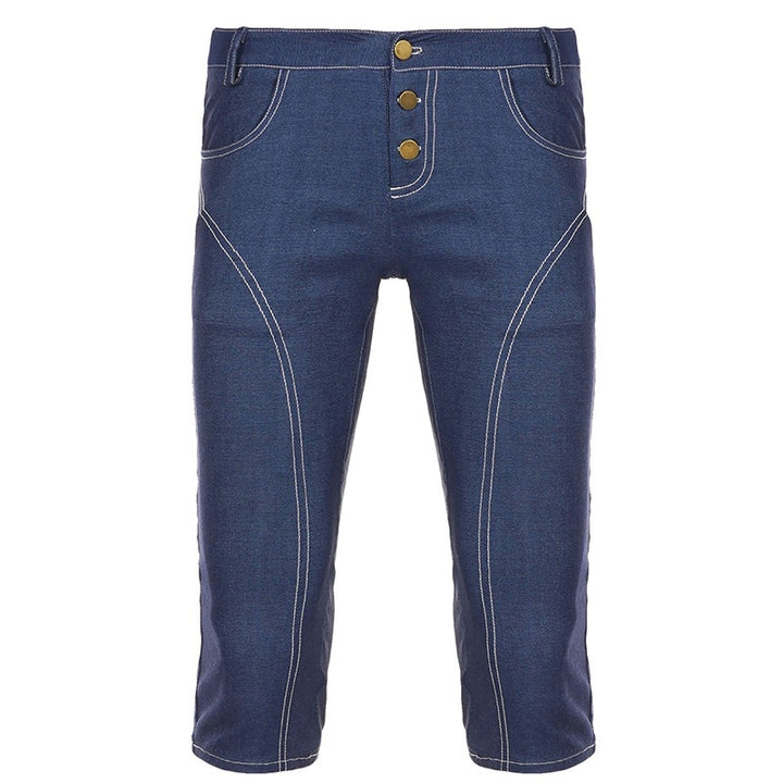 Dame Denim Crop-Top med moderne snit og justerbare stropper Skovae
