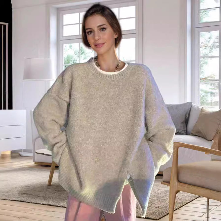 Damer afslappet oversized sweater med sidelidsdesign Stilla