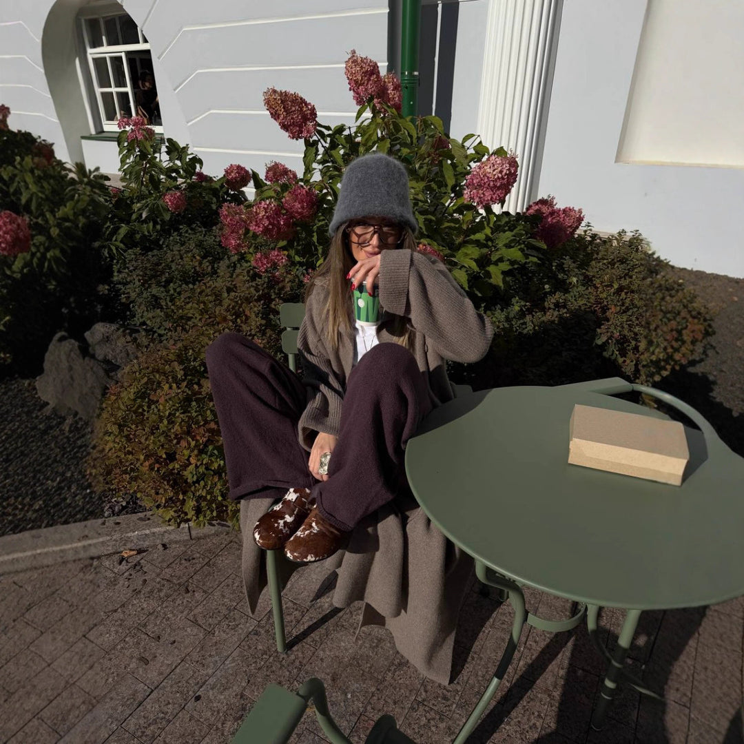 Kvindernes oversized cardigan med fin strikket struktur og afslappet snit Stilla