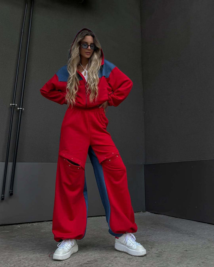Kvinders sporty outfit med fashionable farvekontast Skovae