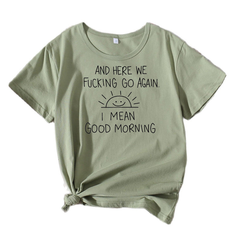 Dame Relaxed Fit Grafik Citater T-Shirt Stilla