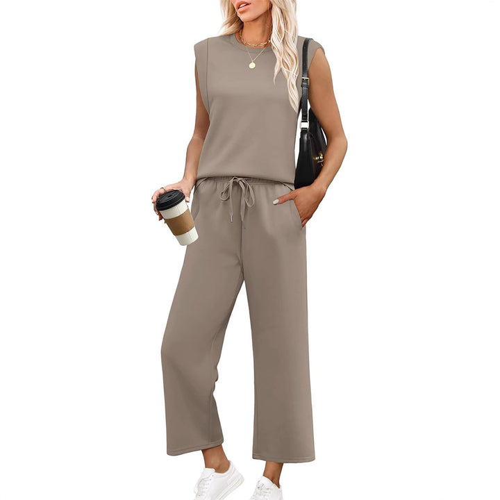 Dame Relaxed Fit Jumpsuit med forkortede ærmer og behagelig talje Stilla