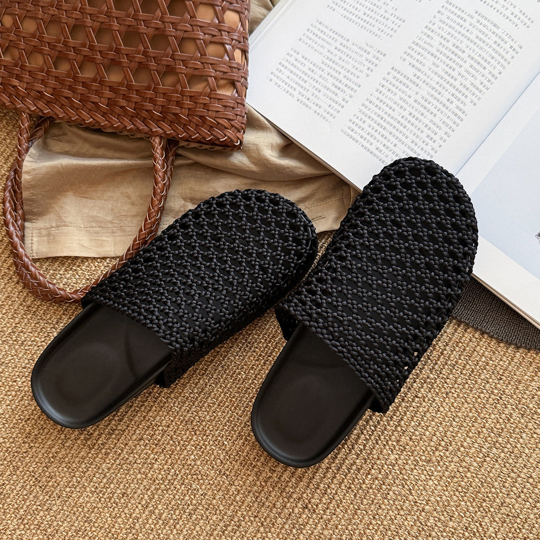 Femme Åndbare Åben-Tå Slip-On Mules Stilla