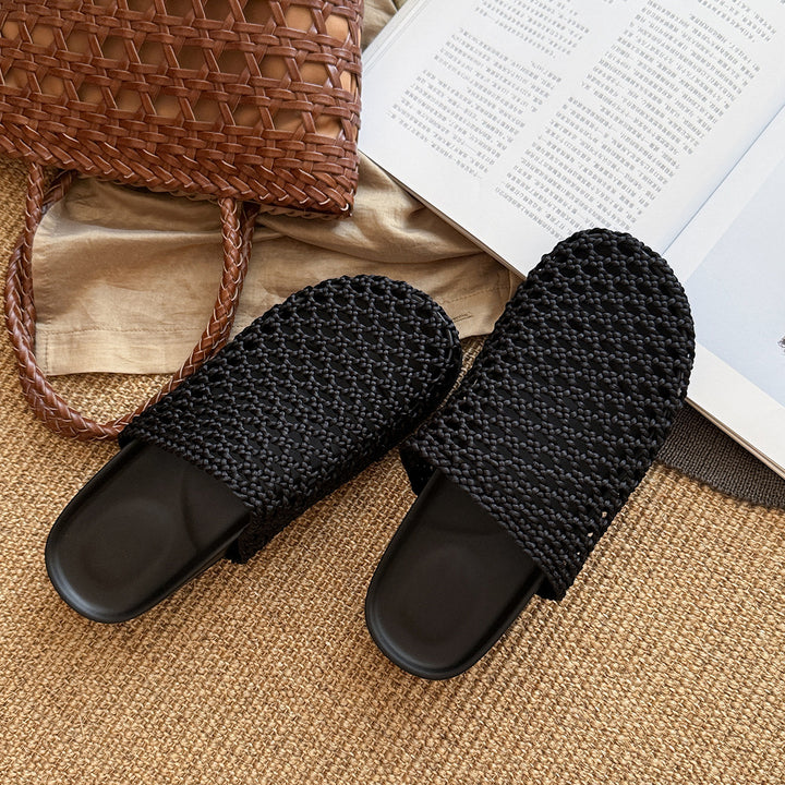 Femme Åndbare Åben-Tå Slip-On Mules Stilla