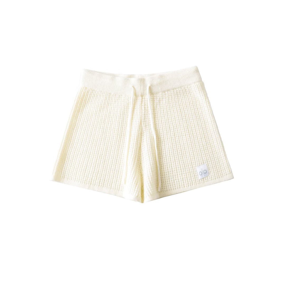Dame hyggelige strikshorts med elastisk talje og komfortabel snortræk Stilla