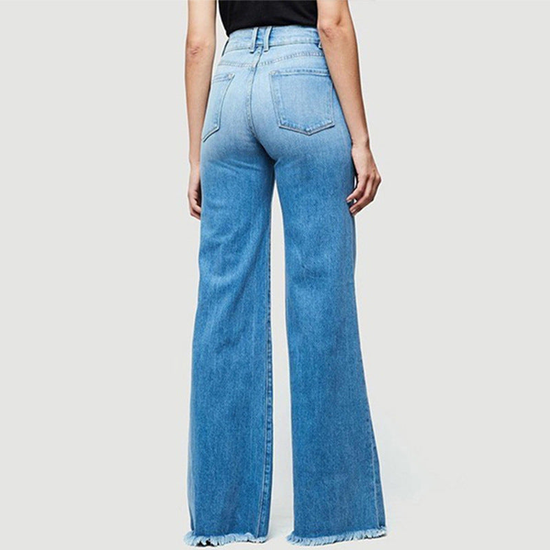 Damer højt skårne flared jeans i vintage-look Skovae