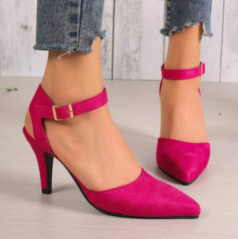 Dame Elegant Slingback-Pumps med smalt bånd og høj hæl Stilla