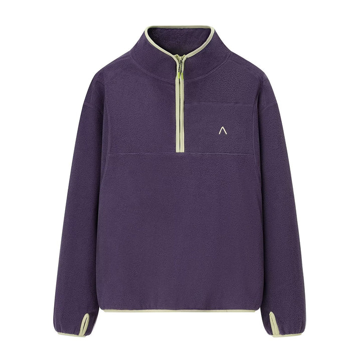 Kvinders fleece sweatshirt med høj krave løsning og praktiske lynlåsdetaillinger Stilla