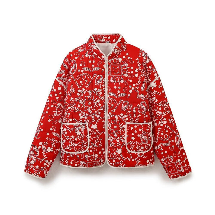 Femme Floral Steppet Komfortjakke Stilla
