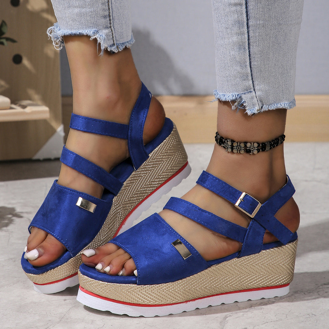 Dame Wedge-sandaler med komfortabelt rem-design og skridsikker sål Stilla