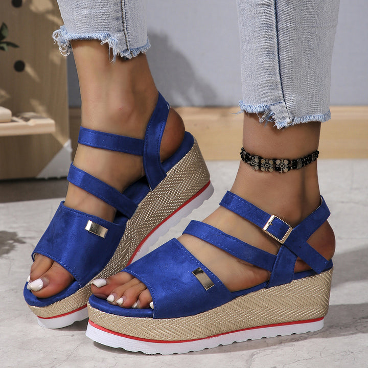 Dame Wedge-sandaler med komfortabelt rem-design og skridsikker sål Stilla
