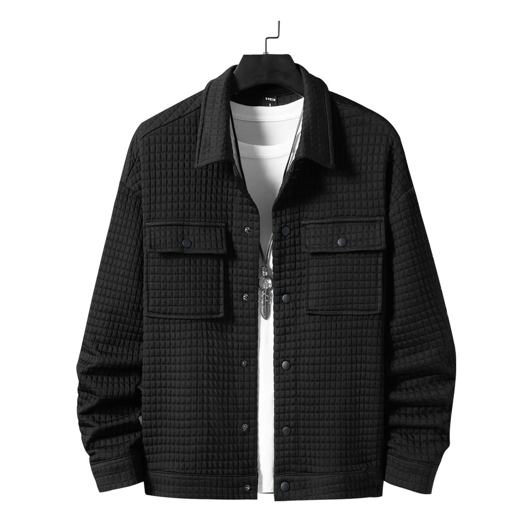 Herrer afslappet Overshirt-jakke med struktureret design og praktiske brystlommer Stilla