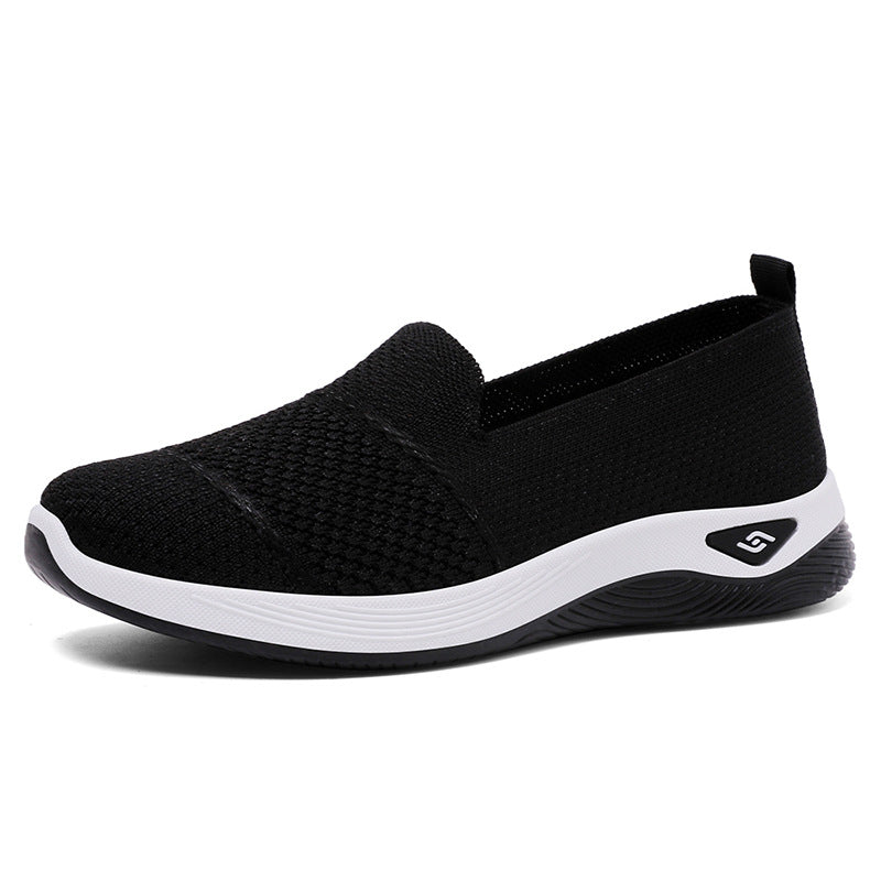 Dame Åndbare Slip-On Fritidssko med elastisk Strikkestruktur Stilla